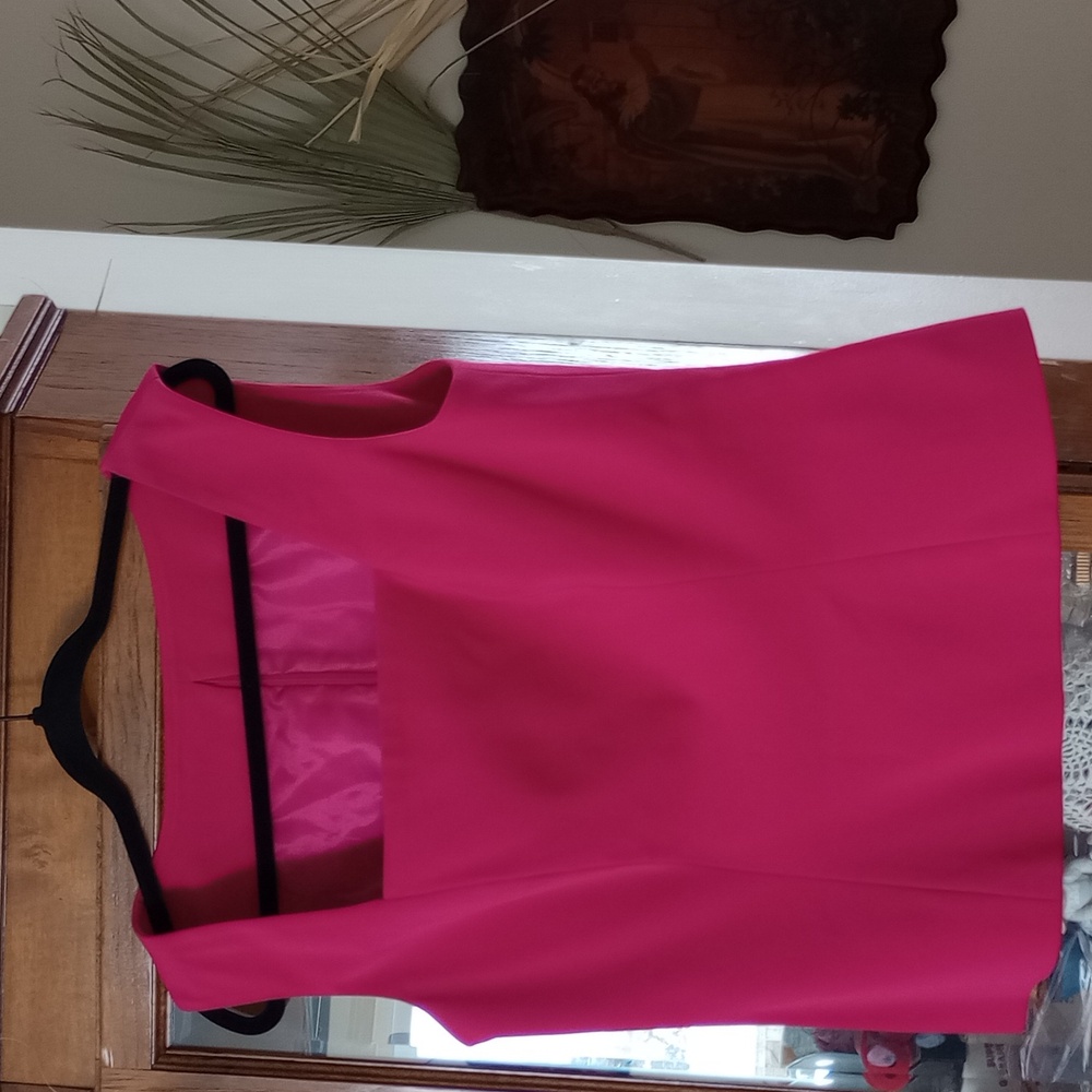 3 Pc Beautiful Bright Pink/White ruffle Spring/ Easter blazer skirt set! Fun - Picture 3 of 5